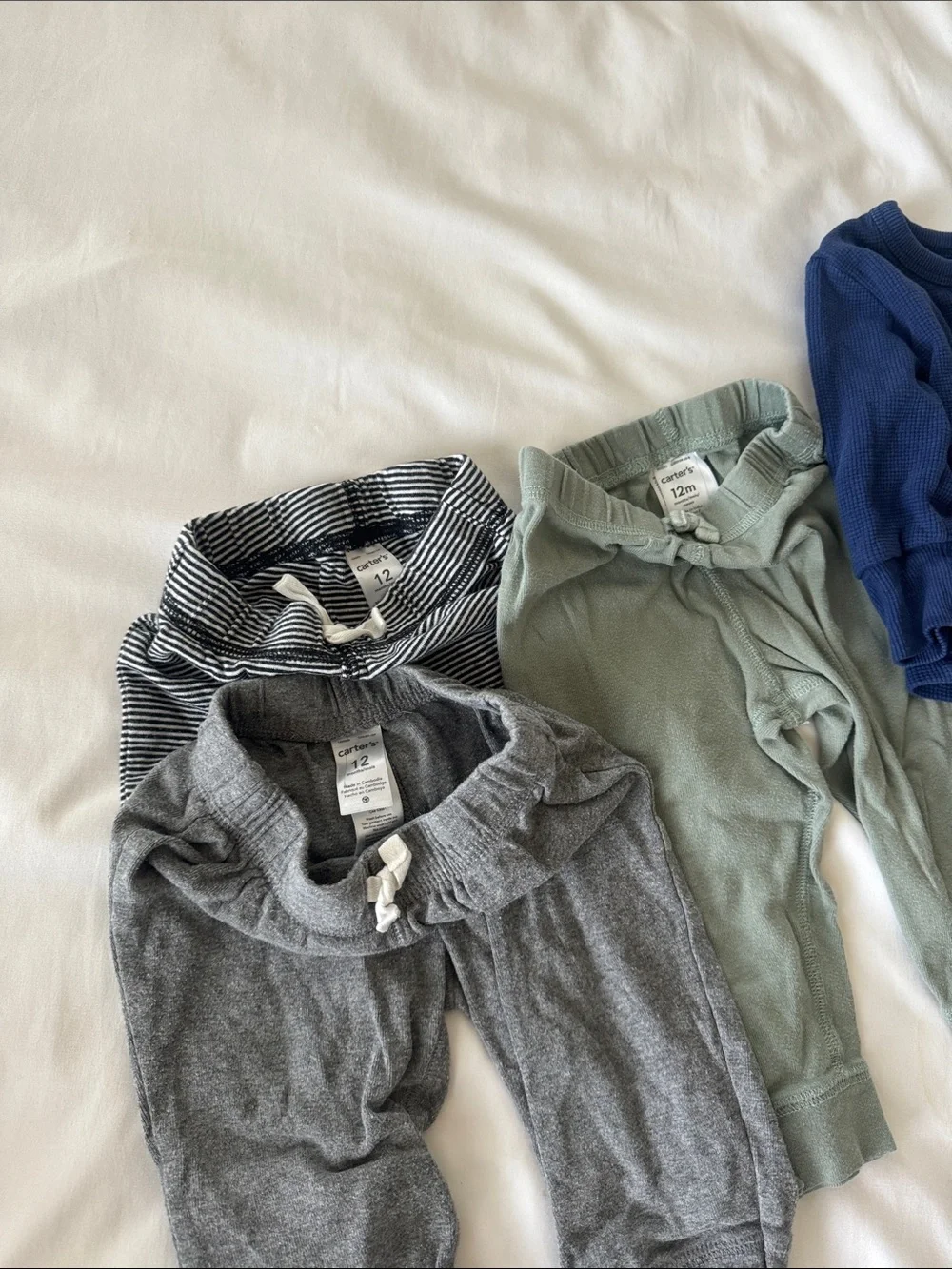 Bundle 7 Kids Pants 4Pack  9Months + 3pack 12 months+ blue outfit
